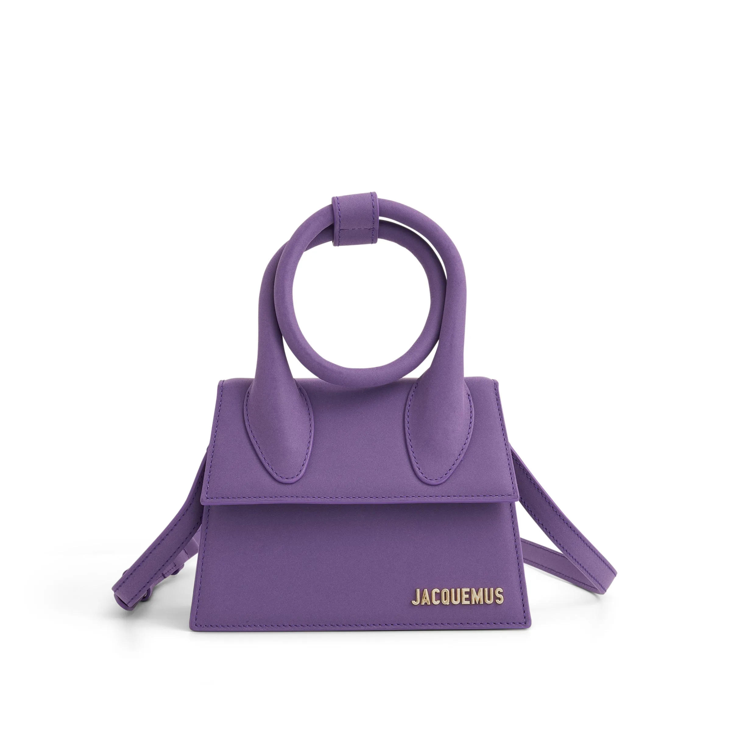 Le Chiquito Noeud Leather Bag in Purple sold by MARAIS