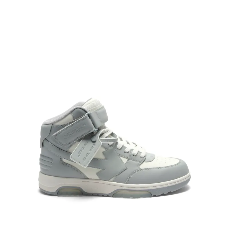 Out of Office Mid Top Leather Sneaker in White/Grey sold by MARAIS