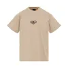 Logo Printed Crewneck T-shirt in Beige/Black sold by MARAIS