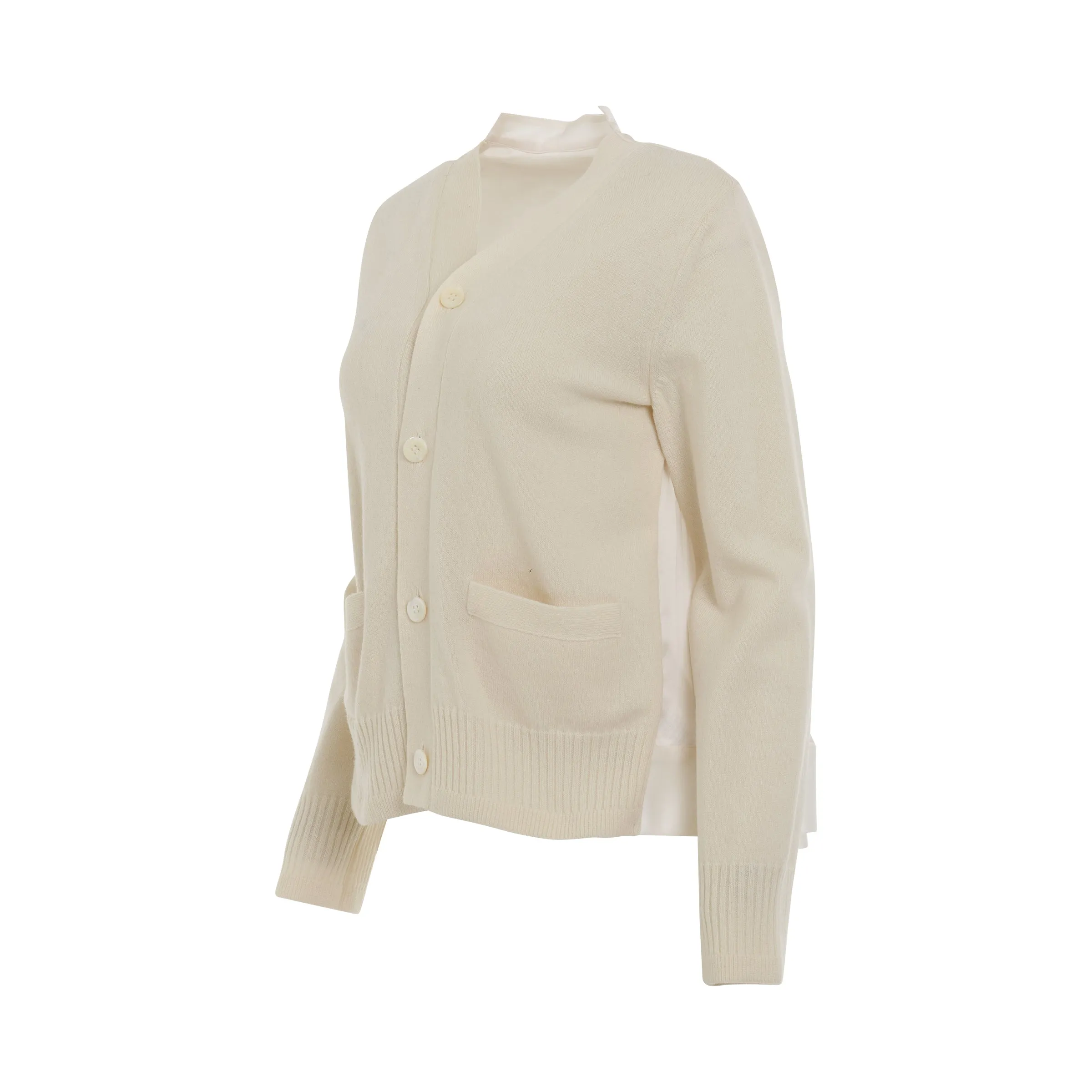 Wool Knit Cardigan in Off White sold by MARAIS product image thumbnail 2