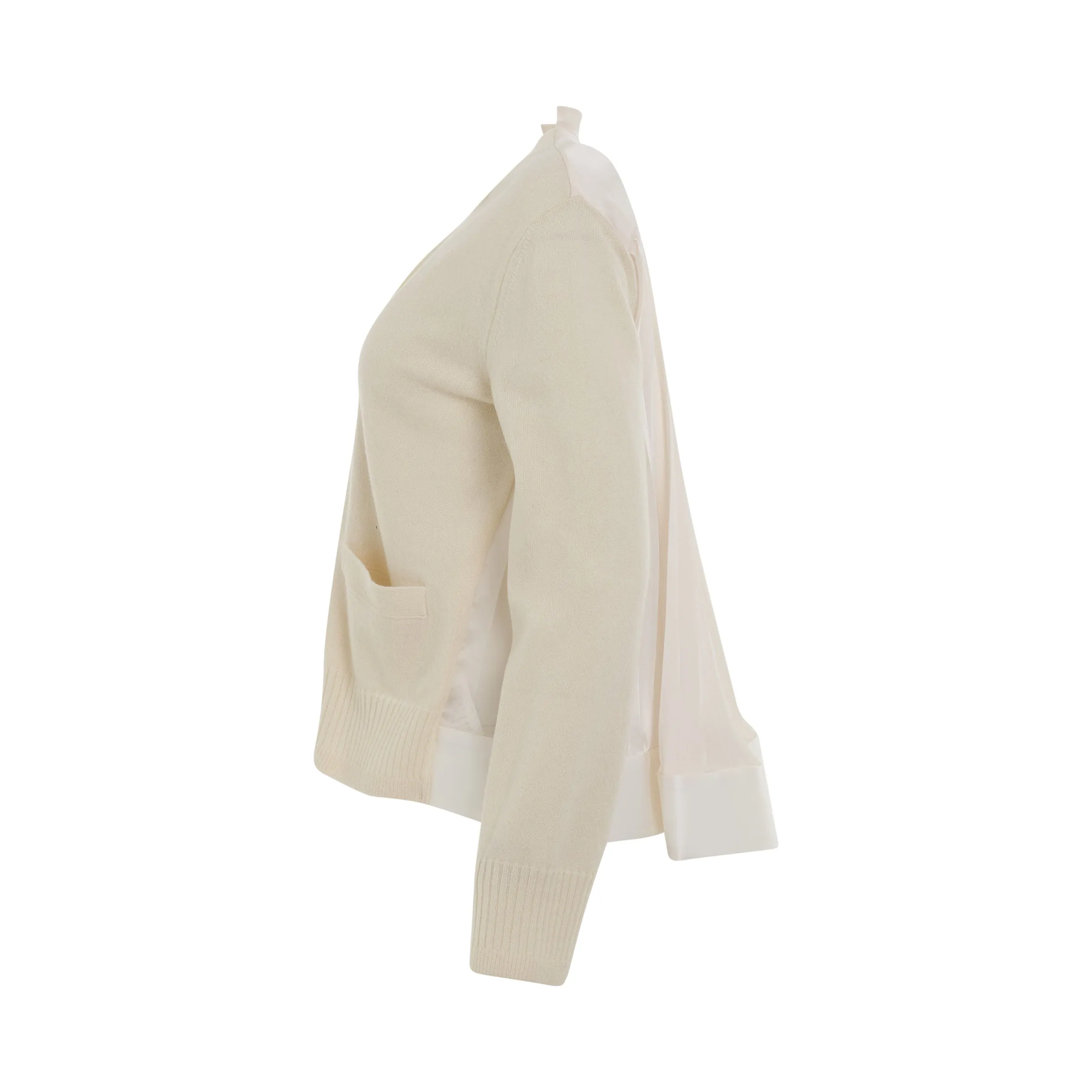 Wool Knit Cardigan in Off White sold by MARAIS product image thumbnail 3