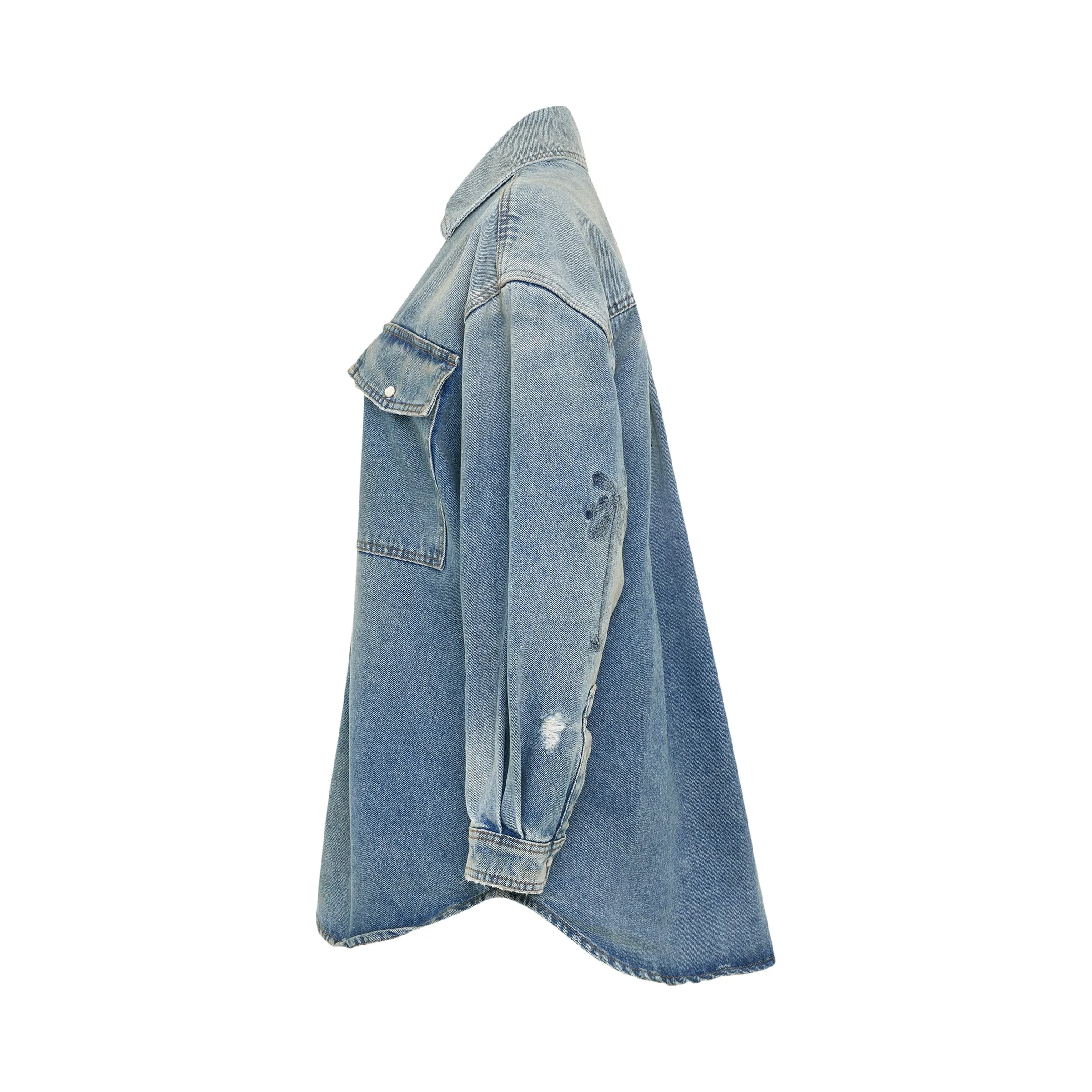 Palm Cargo Pocket Overshirt in Light Blue sold by MARAIS product image thumbnail 3