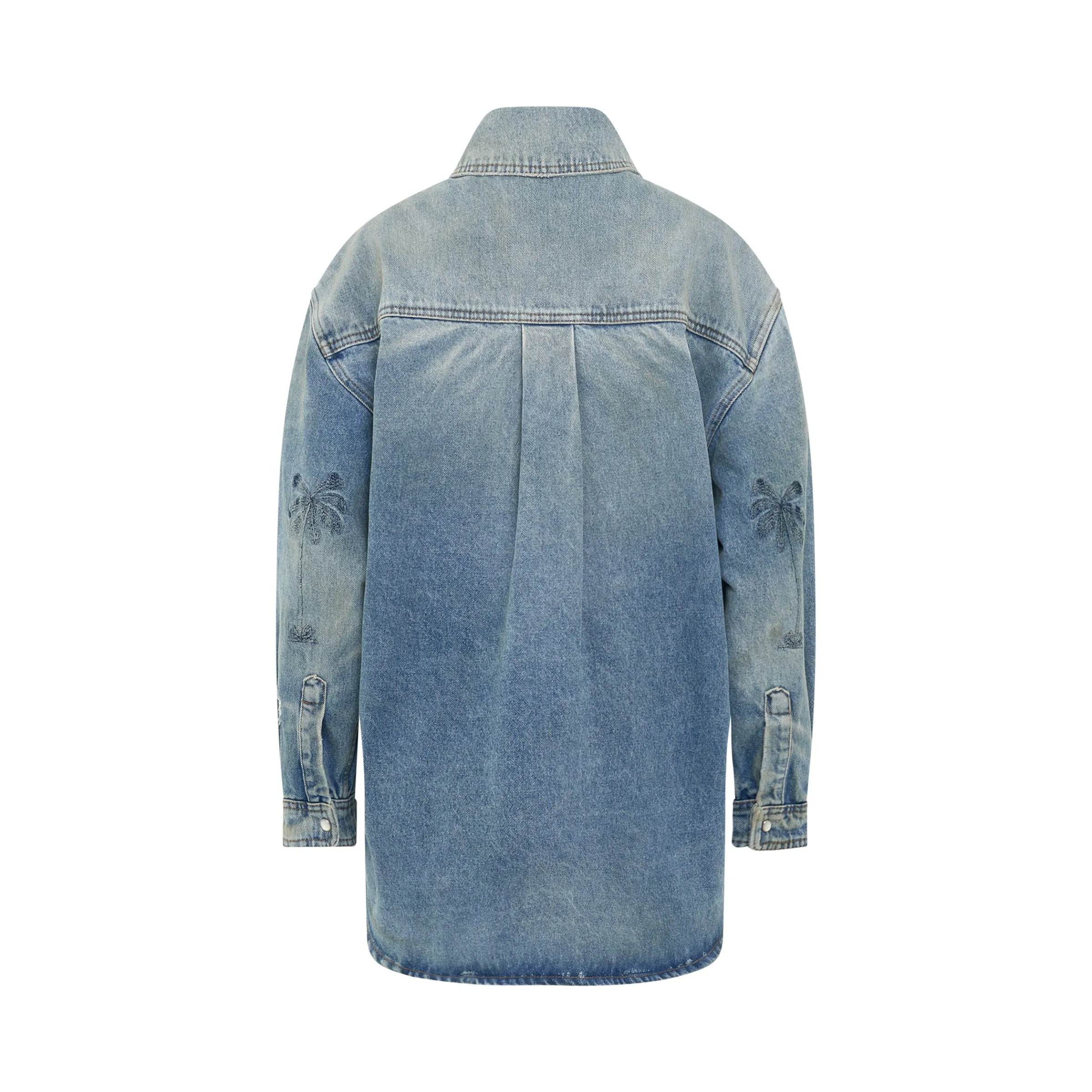 Palm Cargo Pocket Overshirt in Light Blue sold by MARAIS product image thumbnail 4