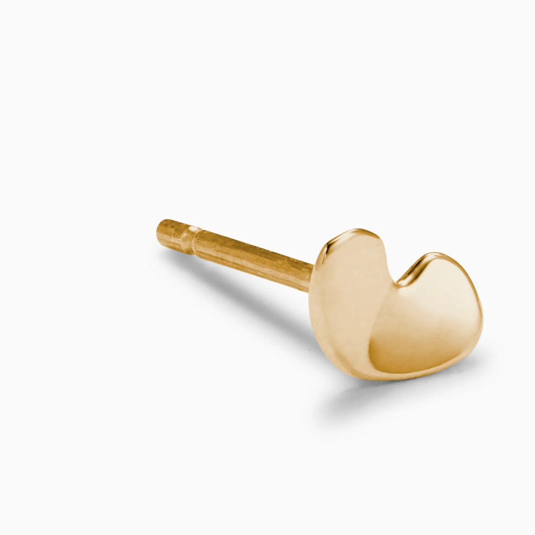 14k Sculpted Heart Studs sold by AGMES product image thumbnail 5