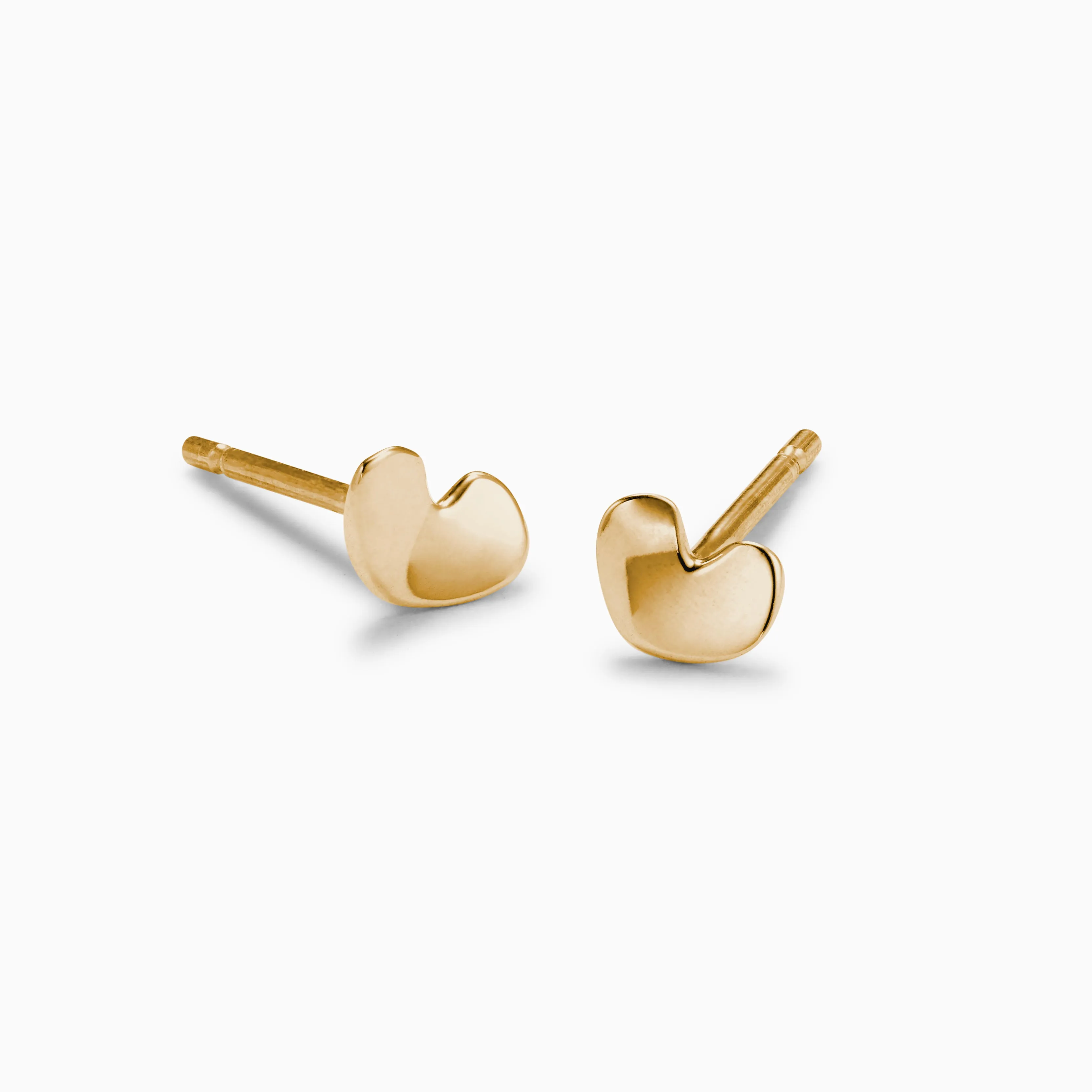 14k Mini Sculpted Heart Studs sold by AGMES