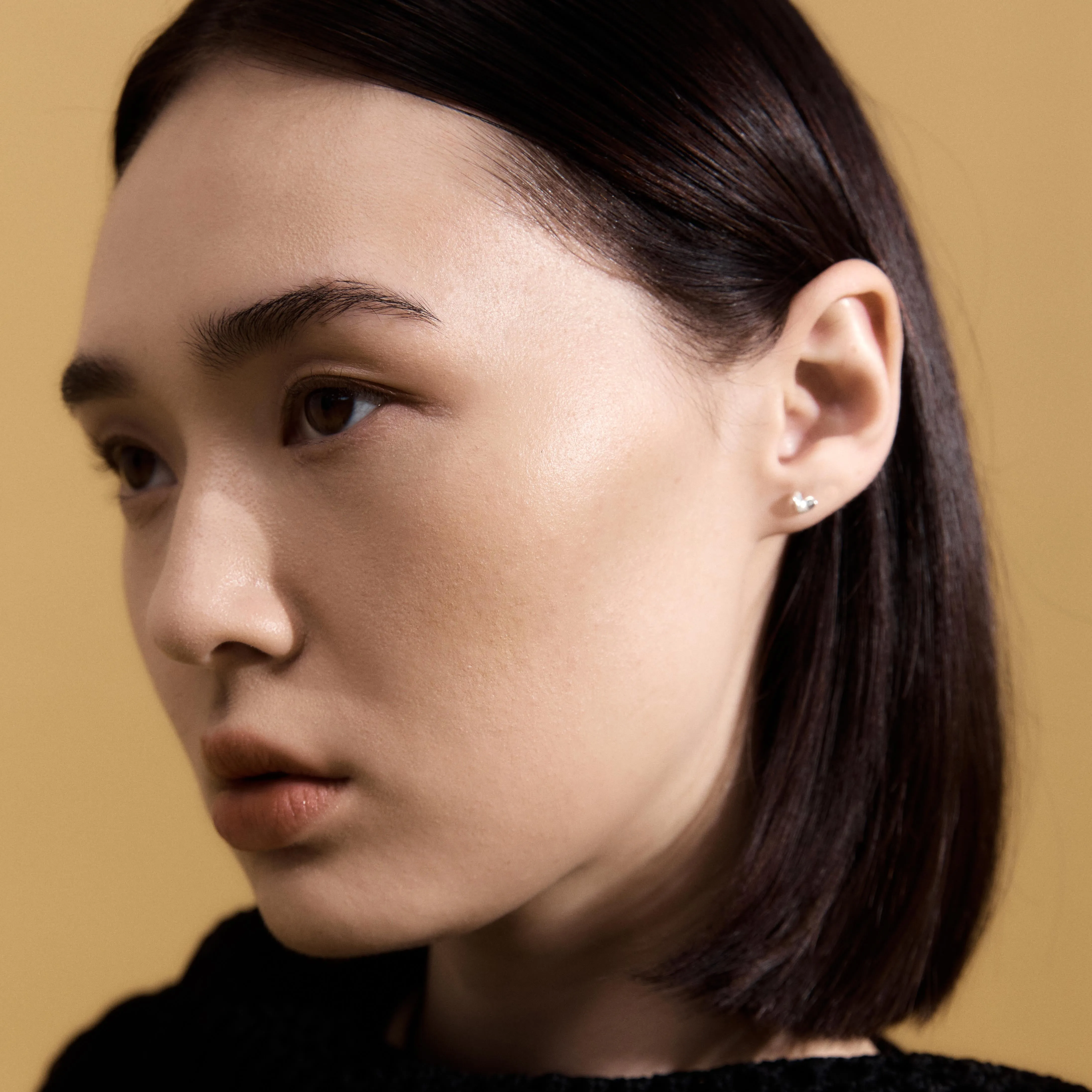 14k Mini Sculpted Heart Studs sold by AGMES product image thumbnail 2