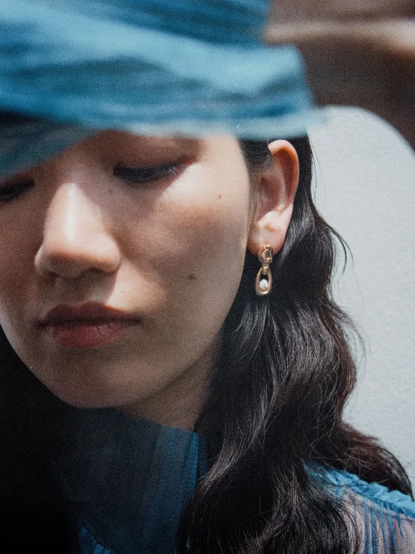 Sacha Pearl Earrings made by AGMES