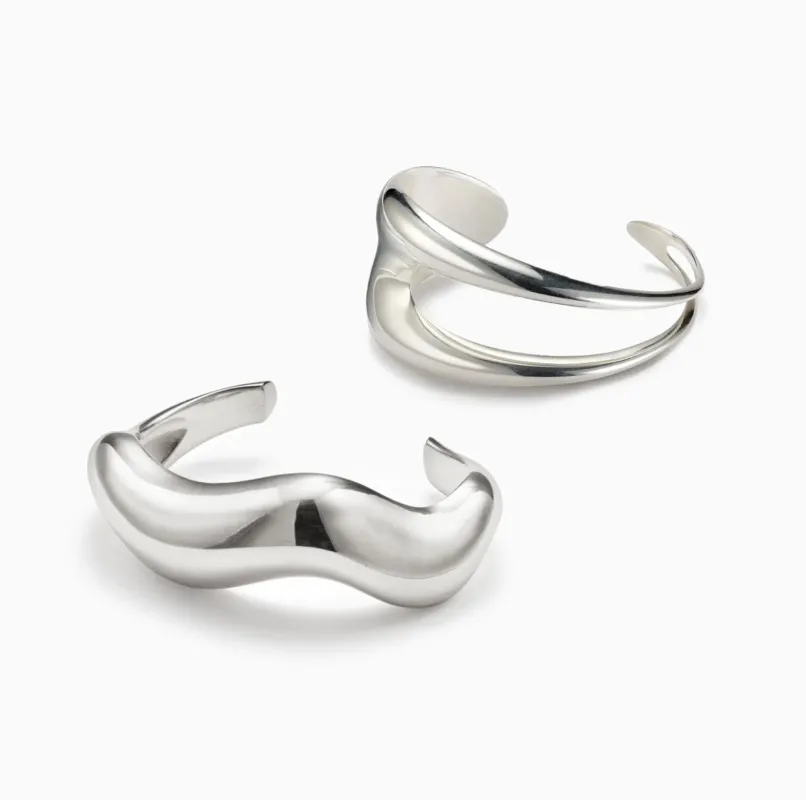 Leona Cuff + Large Astrid Cuff Set sold by AGMES