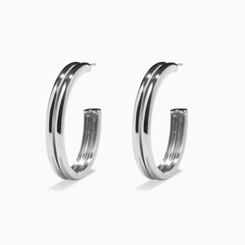 Large Double Ridge Hoops sold by AGMES