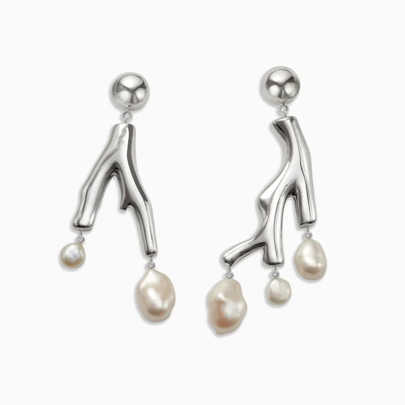 Baroque Coral Earrings made by AGMES