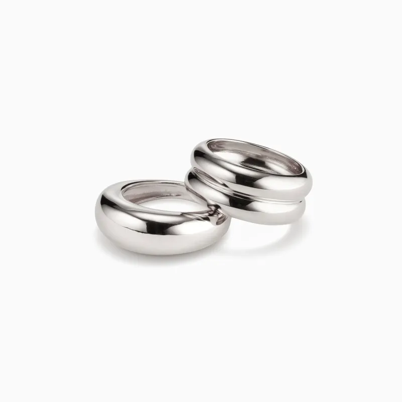 Domed Ridge Ring Set sold by AGMES