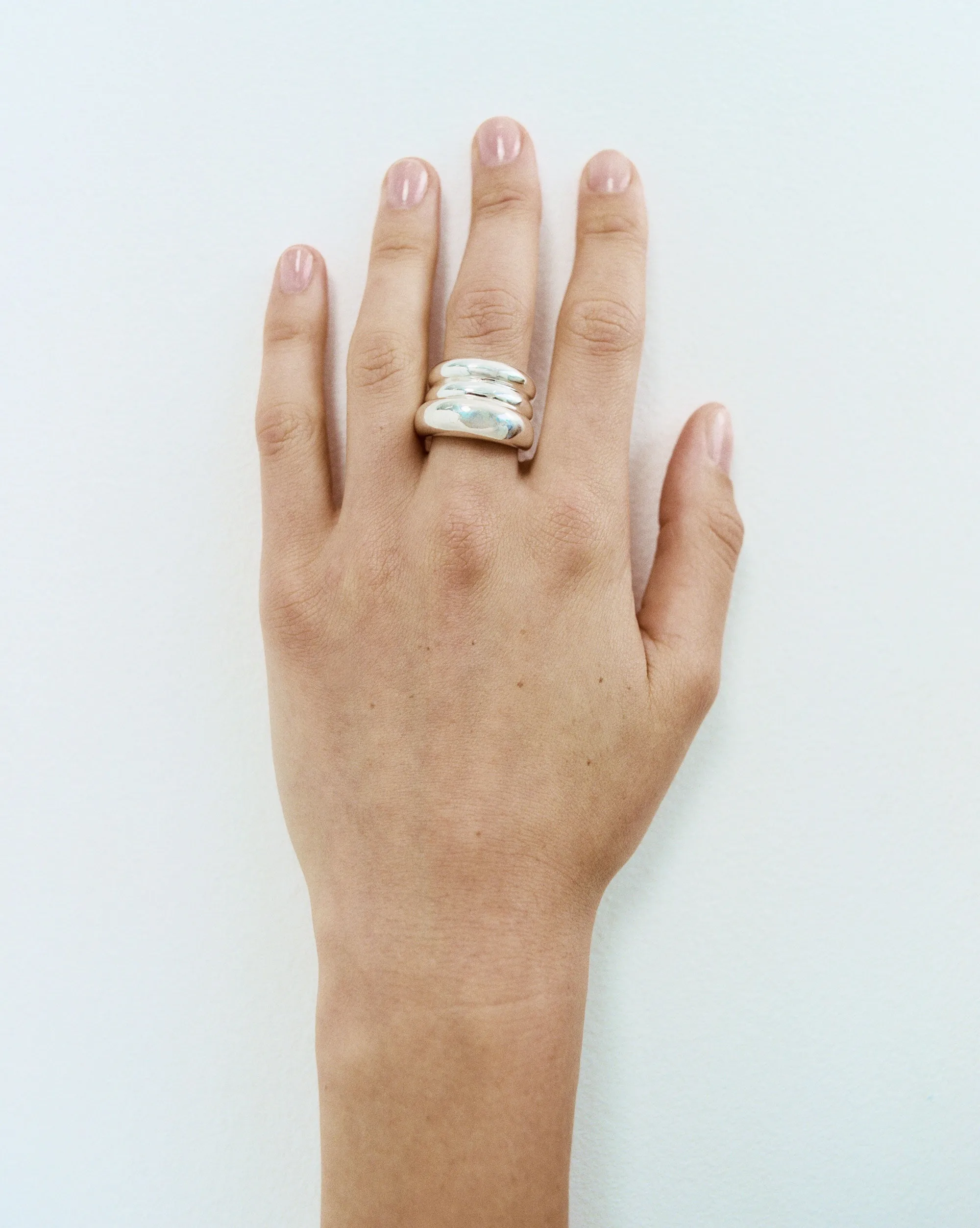 Domed Ridge Ring Set sold by AGMES product image thumbnail 3