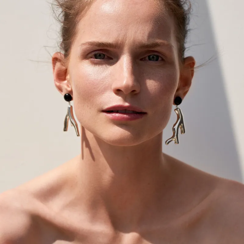 Coral Earrings made by AGMES