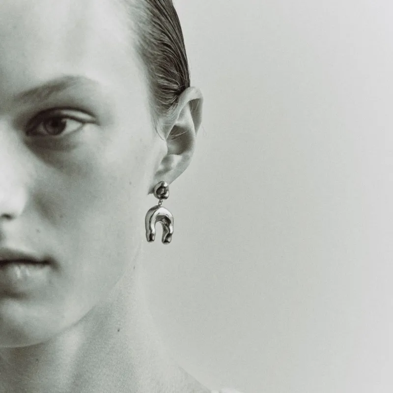 Wishbone Earrings (Clip-On) made by AGMES