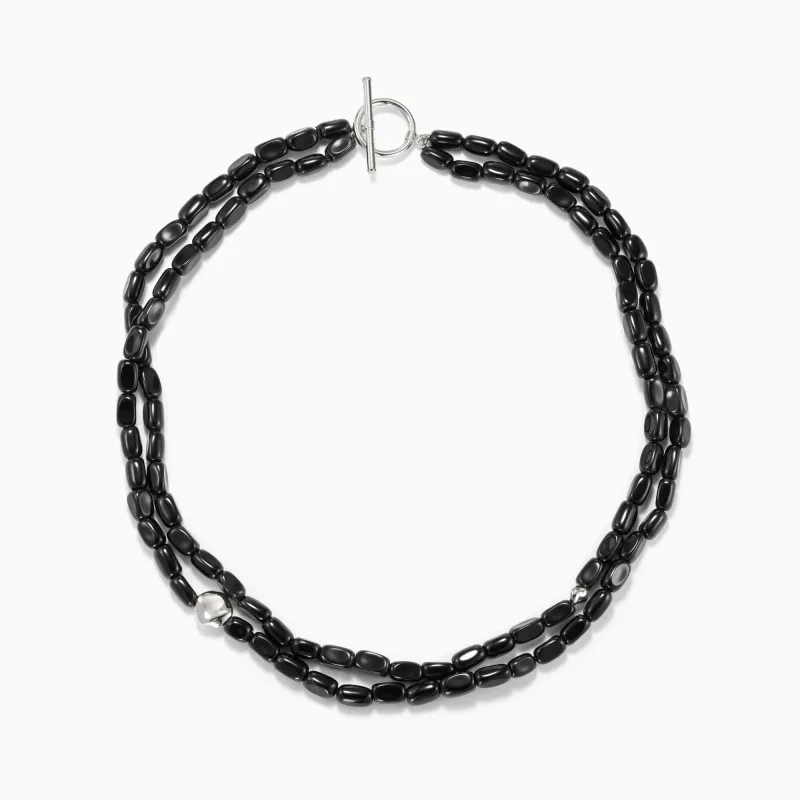 Double Strand Onyx Necklace [Experiment] made by AGMES