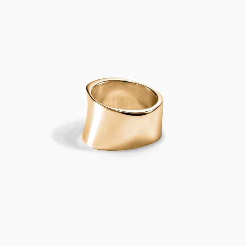 14k Wide Astrid Cigar Band made by AGMES