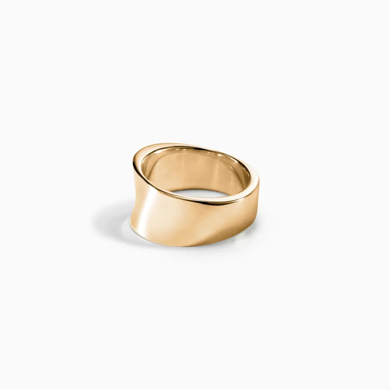 14k Narrow Astrid Cigar Band made by AGMES