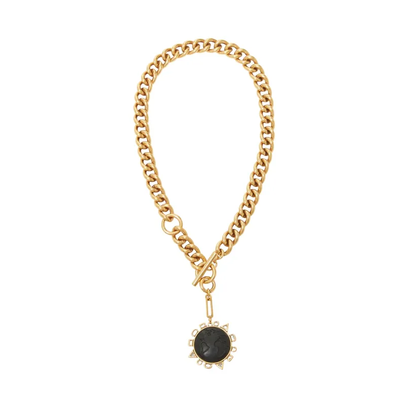 Odyssey Necklace Black Gold made by Mignonne Gavigan