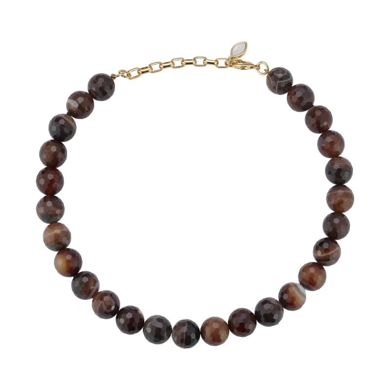 Semi-Precious Botswana Agate Necklace sold by Mignonne Gavigan
