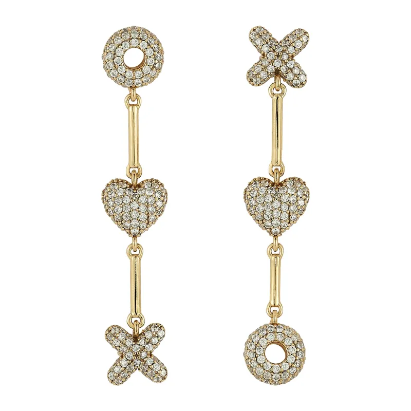 XOXO Earrings made by Mignonne Gavigan