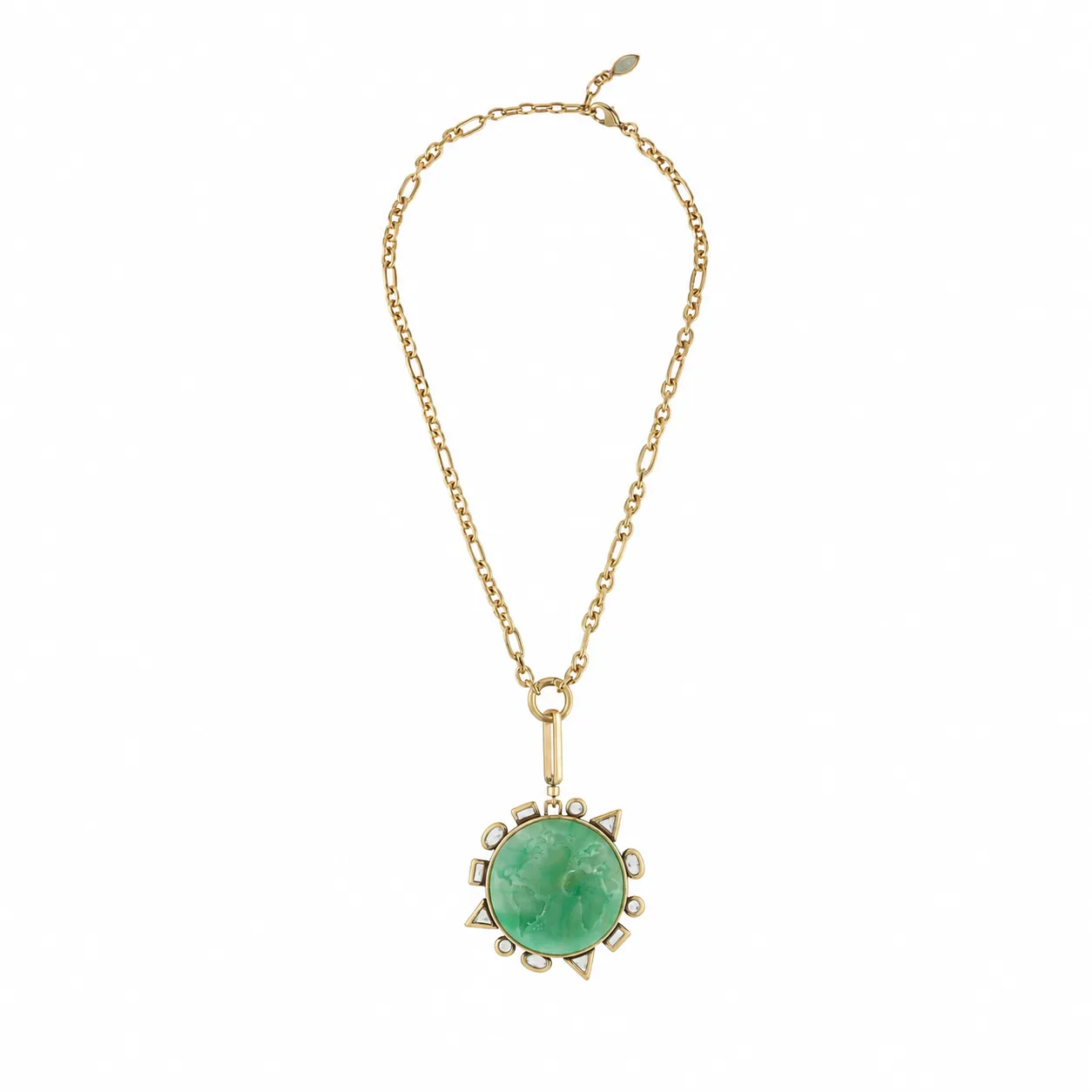 Odyssey Link Necklace Green Gold sold by Mignonne Gavigan