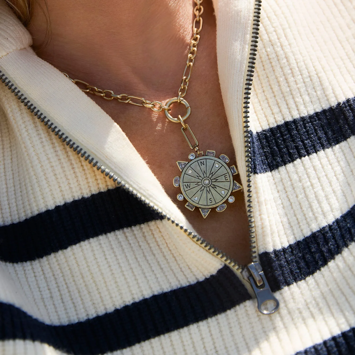 Odyssey Link Necklace Green Gold sold by Mignonne Gavigan product image thumbnail 3