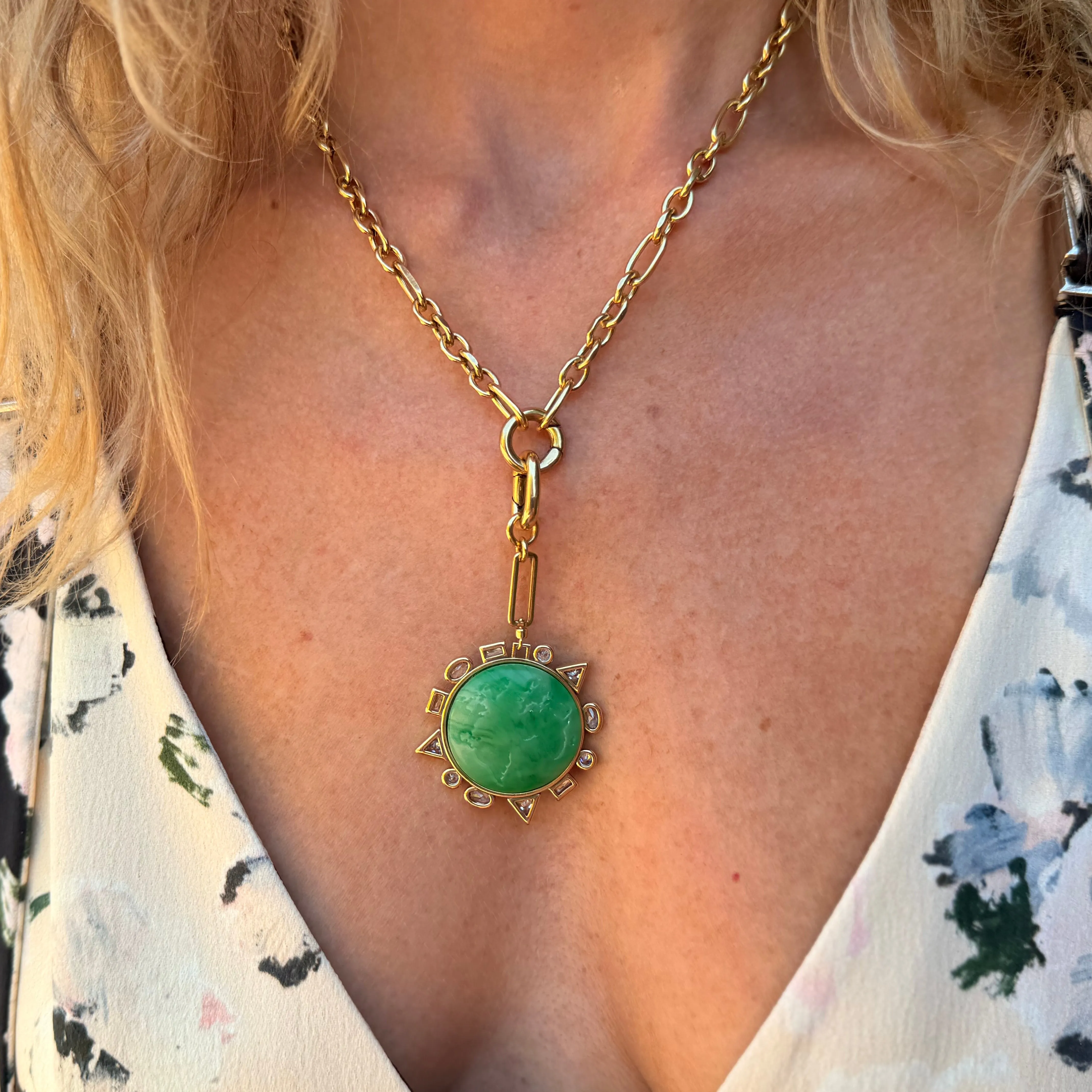 Odyssey Link Necklace Green Gold sold by Mignonne Gavigan product image thumbnail 4