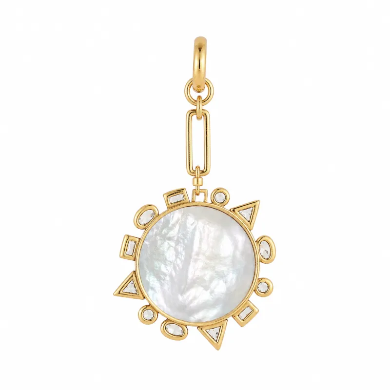 Semi Precious Mother of Pearl Odyssey Charm made by Mignonne Gavigan