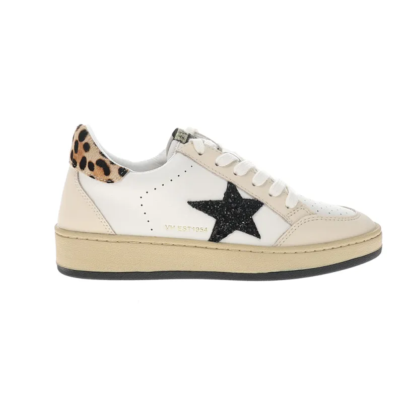 Hazel Platform Cheetah Glitter Lace Up Sneakers made by Vintage Havana