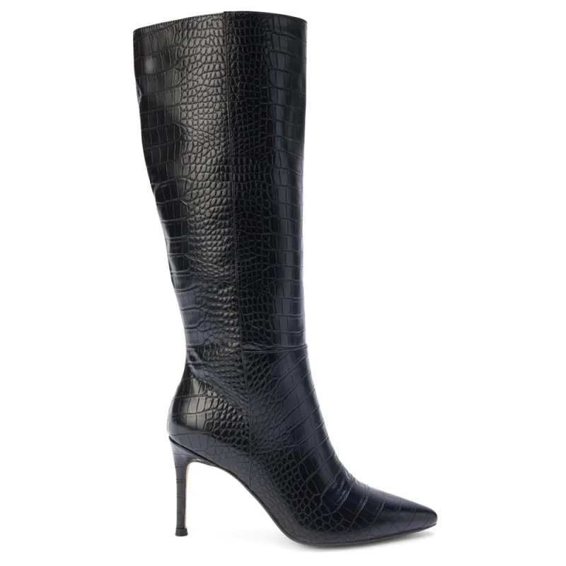 Alina Croc Pointed Toe Pull On Boots sold by Shoebacca