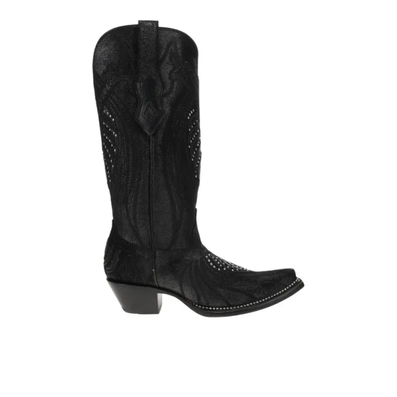 Overlay Embroidered Studded Snip Toe Cowboy Boots sold by Shoebacca