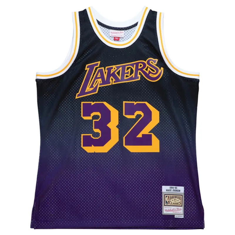 LA Lakers Fadeaway Crew Neck Sleeveless Replica Jersey sold by Shoebacca