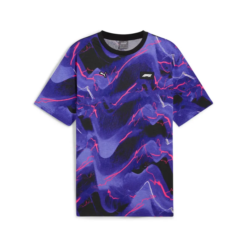 F1 Neon Energy Graphic Crew Neck Short Sleeve T-Shirt sold by Shoebacca