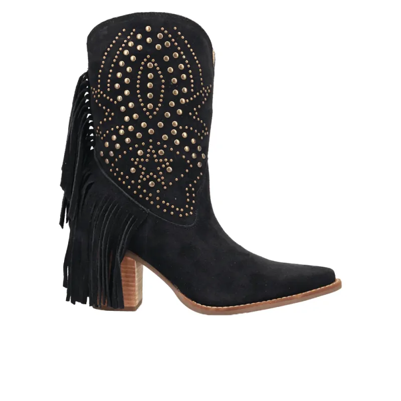 Star Power Suede Leather Booties sold by Shoebacca