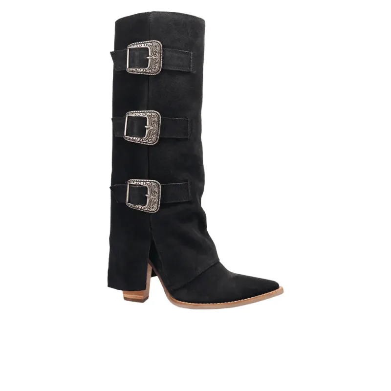 Buckle Bunny Suede Leather Boots sold by Shoebacca