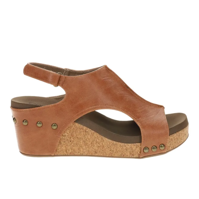 For Keeps Studded Slingback Wedge Sandals made by Corkys