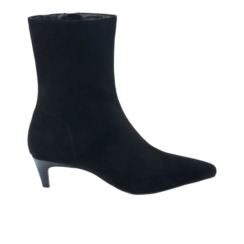 Esther Zippered Kitten Heel Booties sold by Shoebacca