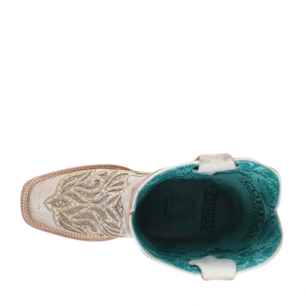 Glitter Inlay Embroidered Square Toe Cowboy Boots sold by Shoebacca product image thumbnail 4