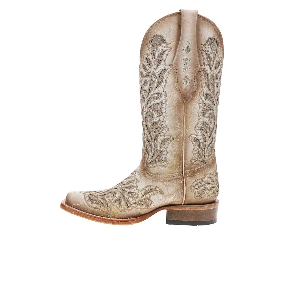 Glitter Inlay Embroidered Square Toe Cowboy Boots sold by Shoebacca product image thumbnail 3