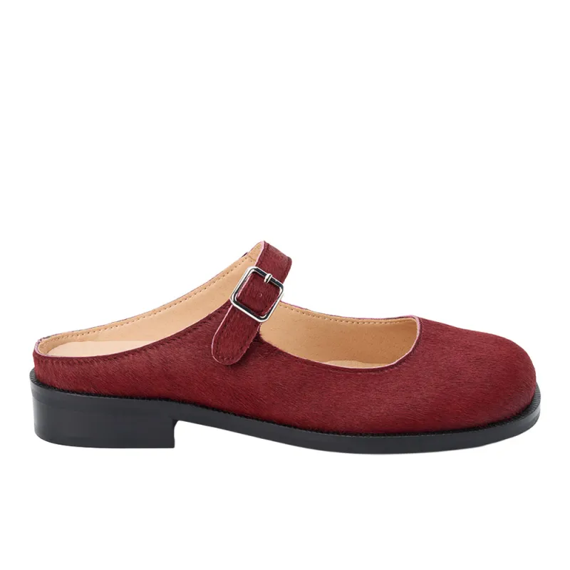 Merlin Mary Jane Mule Flats sold by Shoebacca