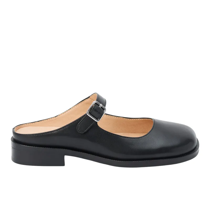 Merlin Mary Jane Mule Flats sold by Shoebacca