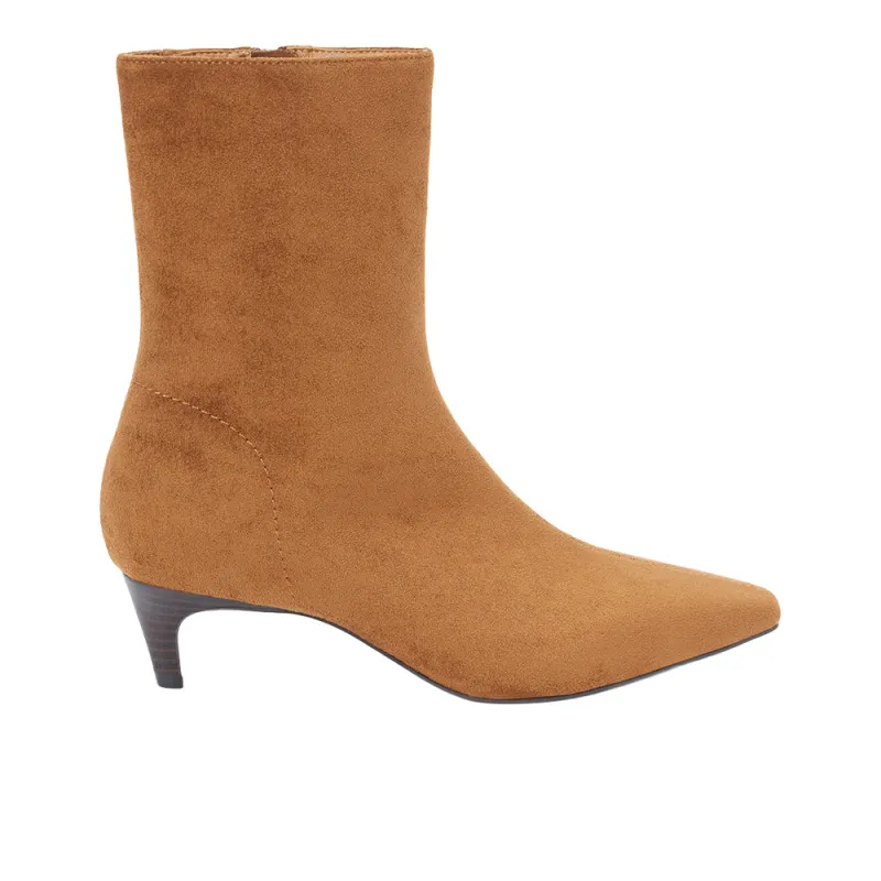 Esther Zippered Kitten Heel Booties sold by Shoebacca