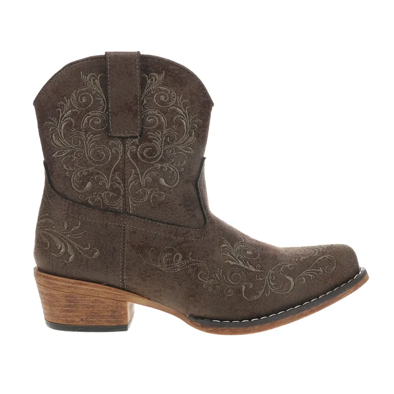 Sashay Snip Toe Zippered Cowboy Booties sold by Shoebacca