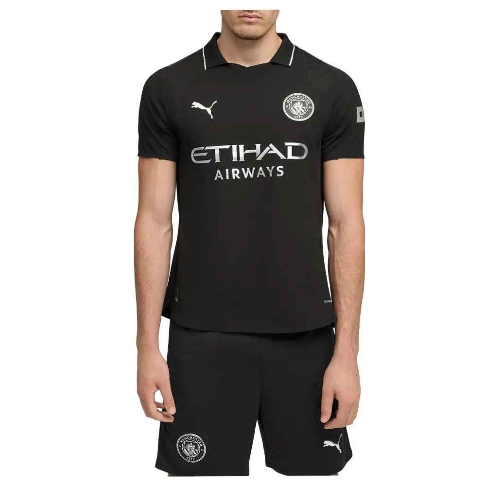 Manchester City Collared Short Sleeve Soccer Jersey 25/26 Away Authentic sold by Shoebacca product image thumbnail 3