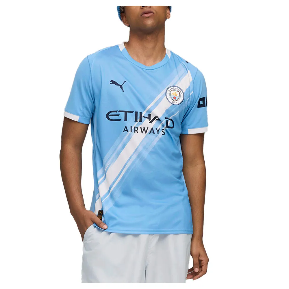 Manchester City Crew Neck Short Sleeve Home Jersey Replica sold by Shoebacca product image thumbnail 3