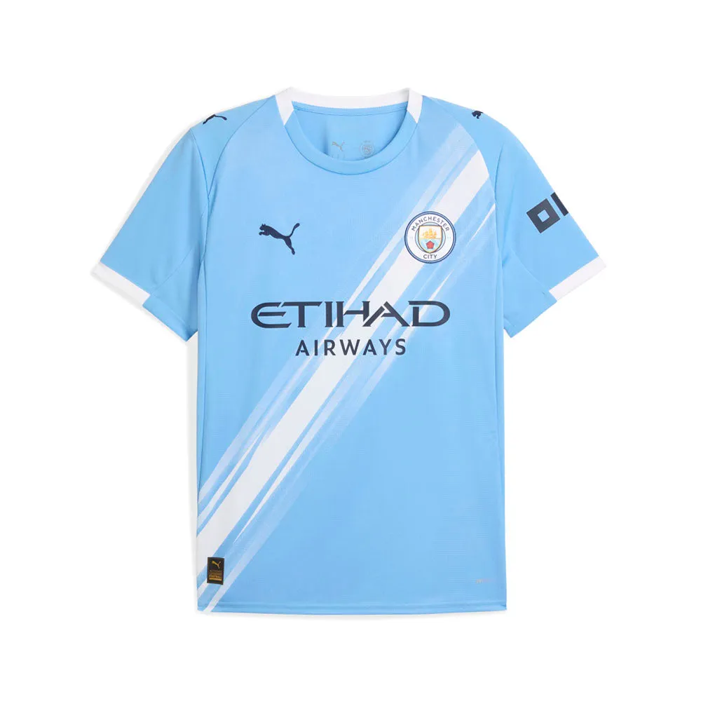 Manchester City Crew Neck Short Sleeve Home Jersey Replica sold by Shoebacca