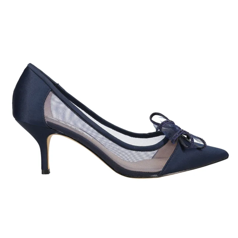 Brite Rhinestone Pointed Toe Evening Pumps made by Nina