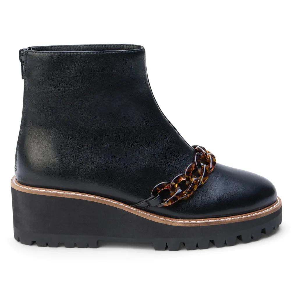 Sycamore Round Toe Wedge Zippered Booties sold by Shoebacca