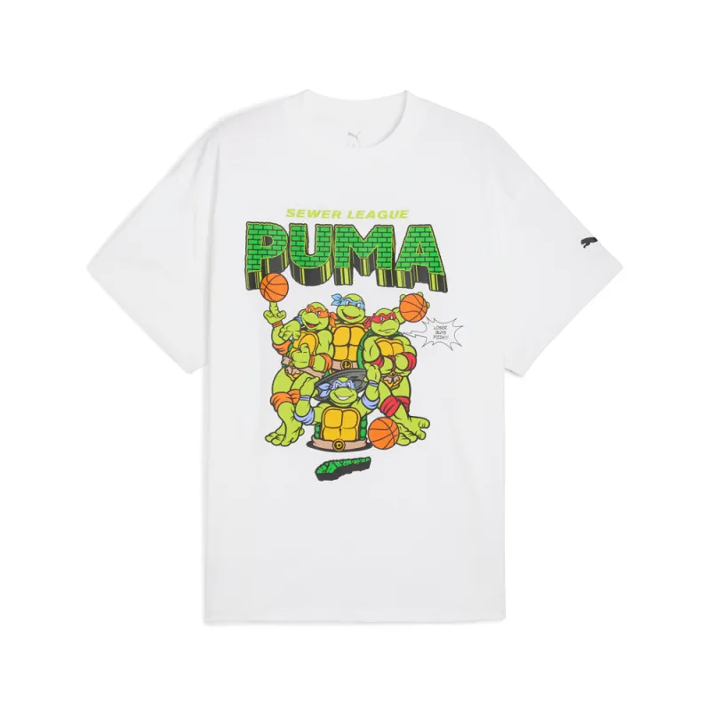 TMNT Hoops Graphic Crew Neck Short Sleeve T-Shirt sold by Shoebacca