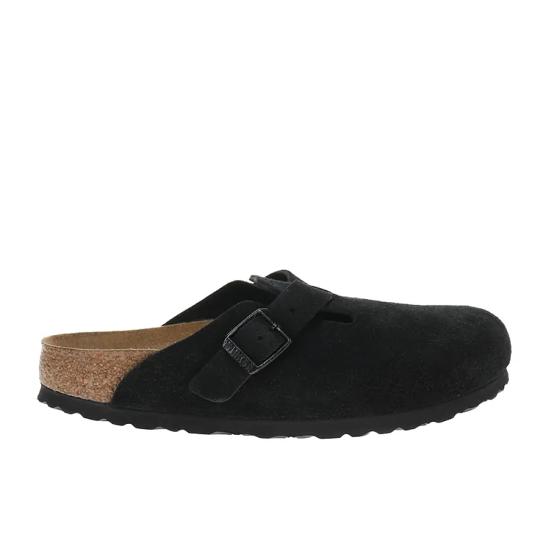 Boston Soft Footbed Suede Leather Clogs sold by Shoebacca